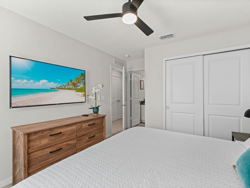 Each bedroom comes with its own TV for your convenience and comfort.