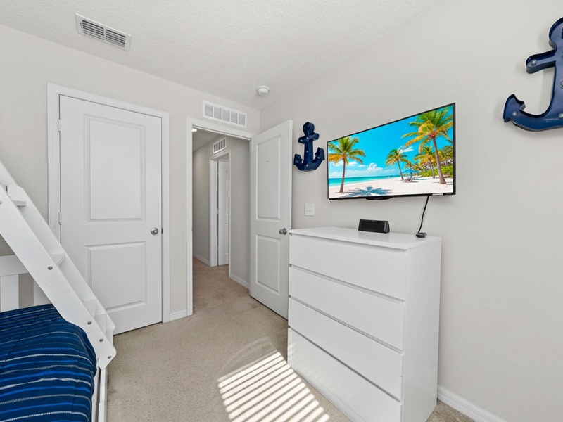 Each bedroom comes with its own TV for your convenience and comfort.