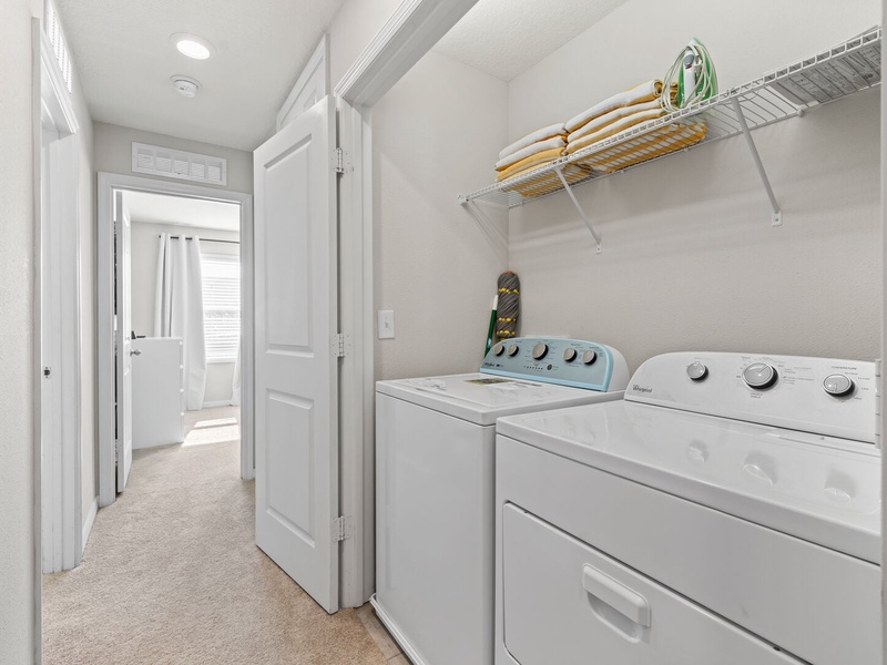 Need to do laundry? There is a washer and dryer at the unit.
