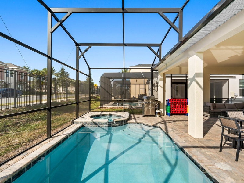Take a refreshing dip in our swimming pool, perfect for cooling off on warm days.