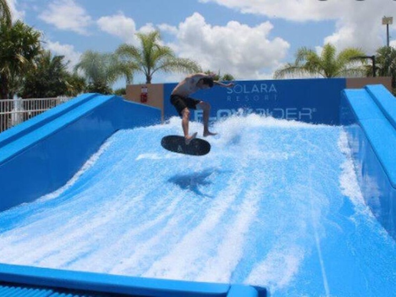 Fan of surfing? Try out Solara's wave simulator and show off your skills! (Resort charges $35 per person)