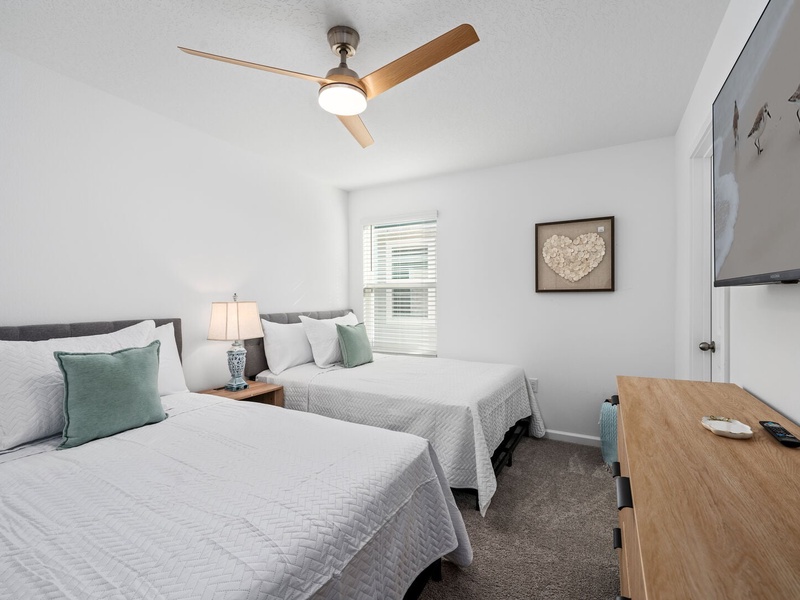Rest in stylish, high-quality beds after a fun-filled day at the parks.