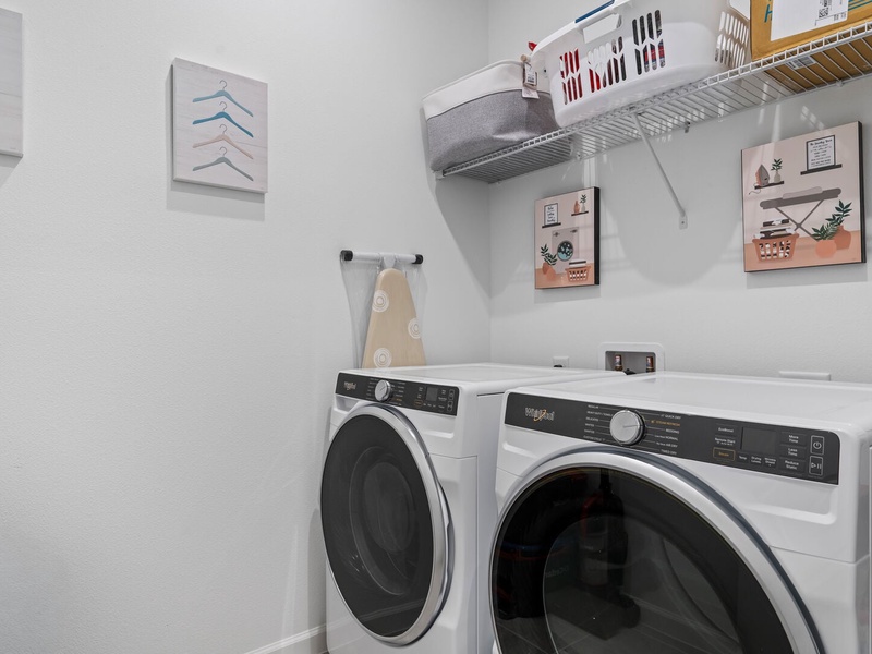 Need to do laundry? There is a washer and dryer at the unit.