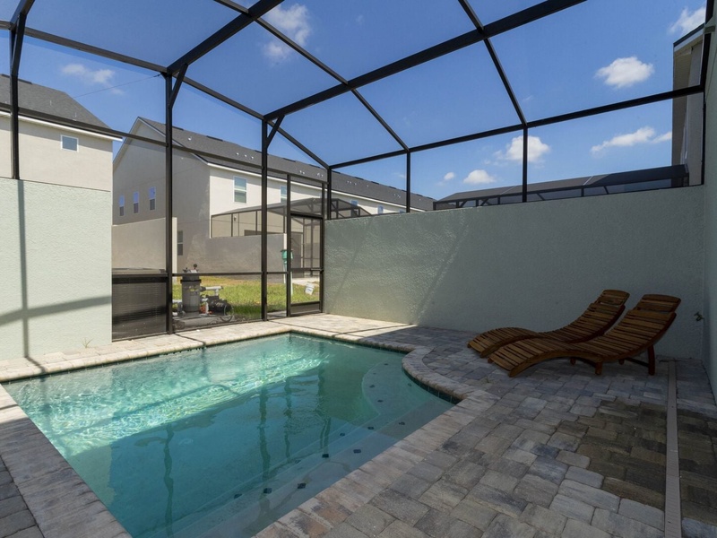 Need to cool down? Refresh by your own private pool and soak up the sun in style
