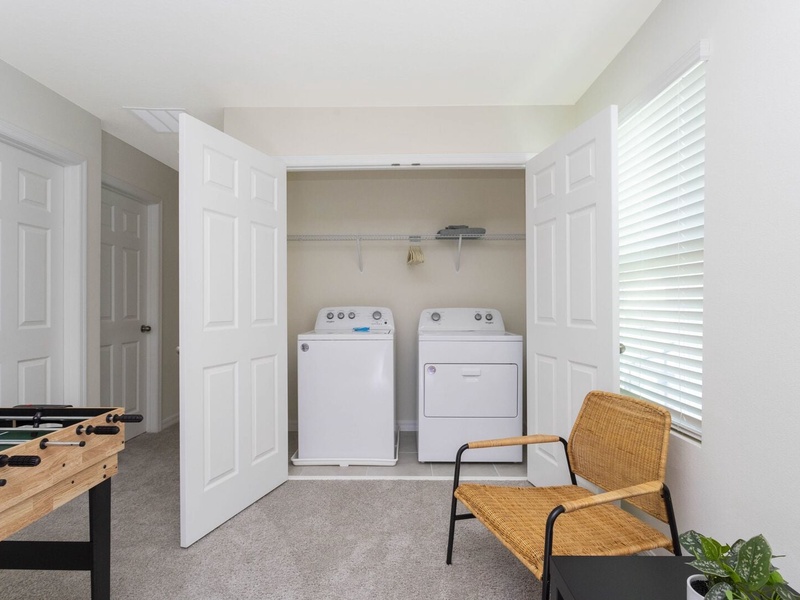 Need to do laundry? There is a washer and dryer at the unit.