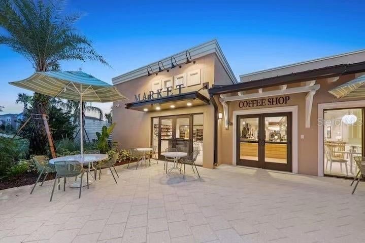 There is a market and coffee shop at the resort for your convenience.