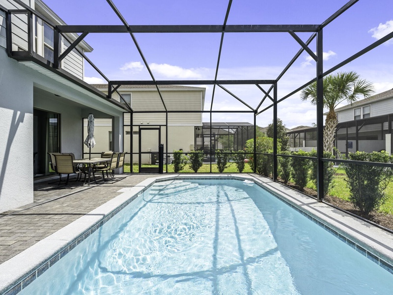 Take a refreshing swim in our private pool, a perfect spot for cooling off on warm days.