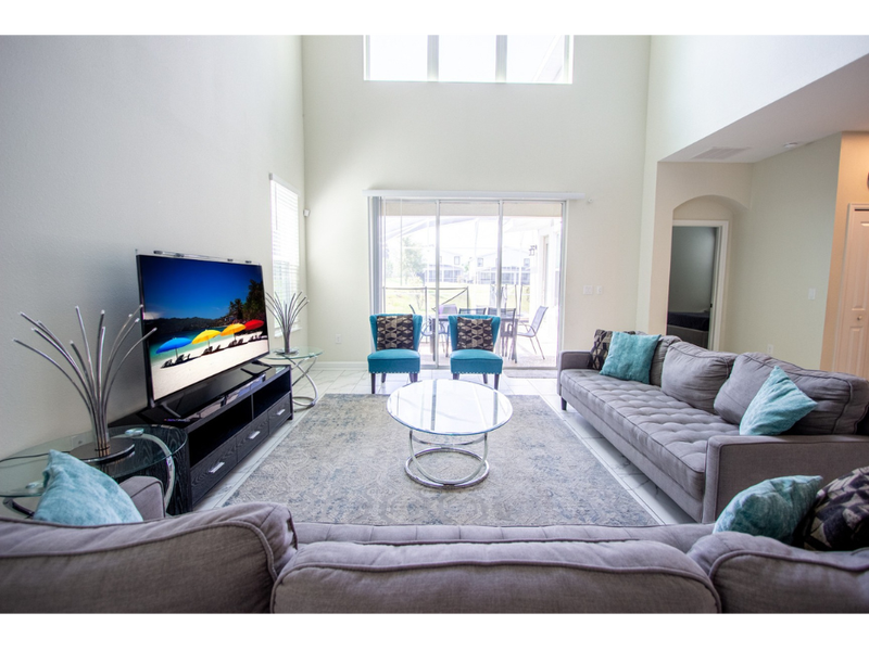Enjoy a cozy night with ample plush seating.