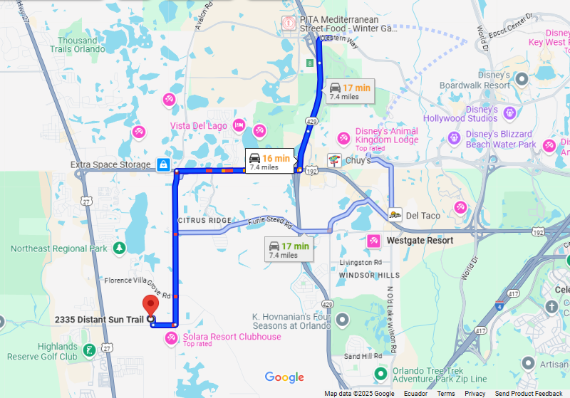 Located less than a 20-minute drive from Orlando's top attractions.