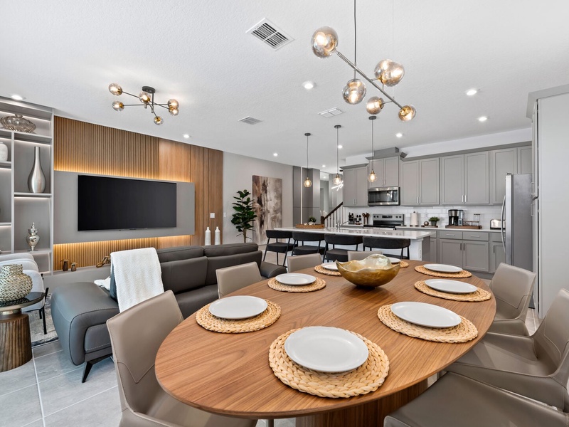 The house's open-concept layout is perfect for large groups and families.