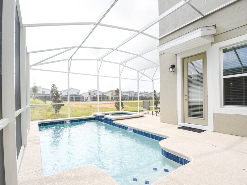 Enjoy the lovely Florida weather by taking a refreshing dip at the pool.