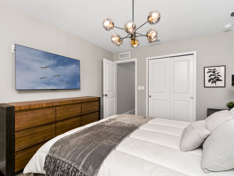Each bedroom includes its own TV for added comfort and privacy.