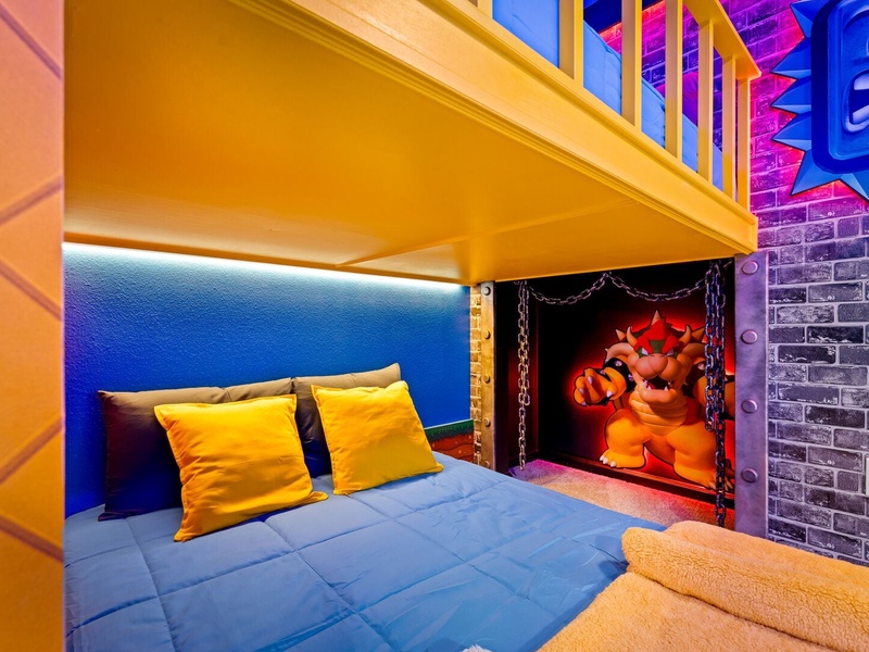 Rest in stylish, high-quality beds after a fun-filled day at the parks.