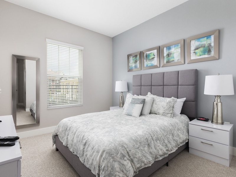 Rest in our High Quality beds, right after a long day in the parks! (which are really close to our home!)