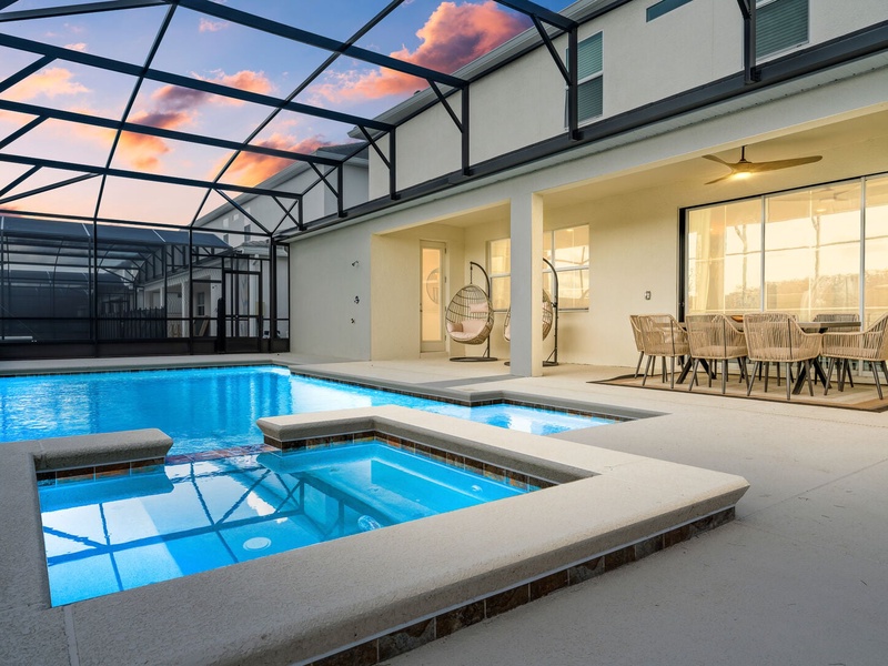 Lounge in luxury by the pool and fire up the grill, all from the comfort of your private oasis!