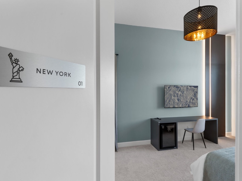 Each room comes with dedicated workspace with a desk and comfortable seating, perfect for remote work or catching up on emails.