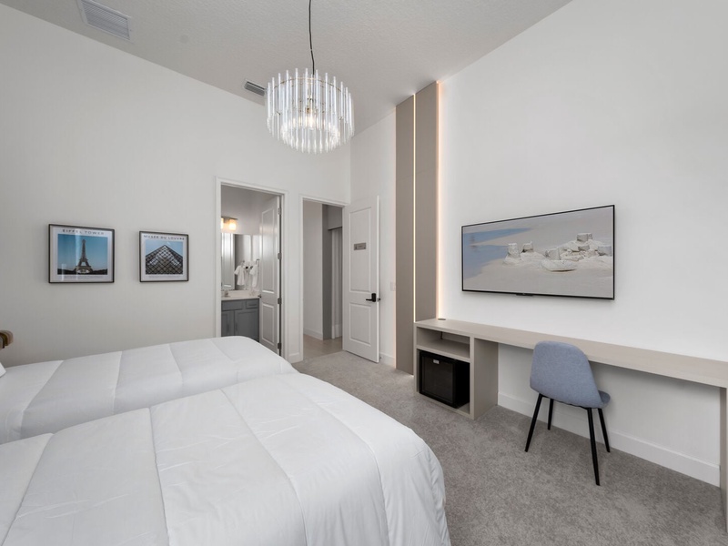 Each bedroom features comfortably appointed beds, a work desk, TV, keypad lock, personal safe, mini bar and a private ensuite bathroom.