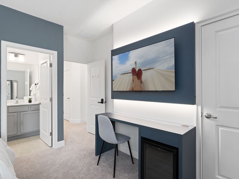 Each bedroom features comfortably appointed beds, a work desk, TV, keypad lock, personal safe, mini bar and a private ensuite bathroom.