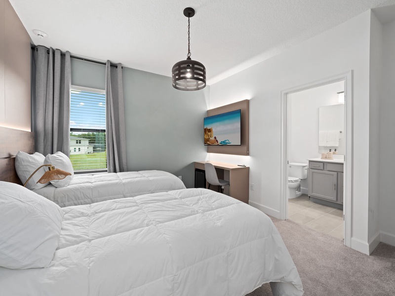 Each bedroom features comfortably appointed beds, a work desk, TV, keypad lock, personal safe, mini bar and a private ensuite bathroom.