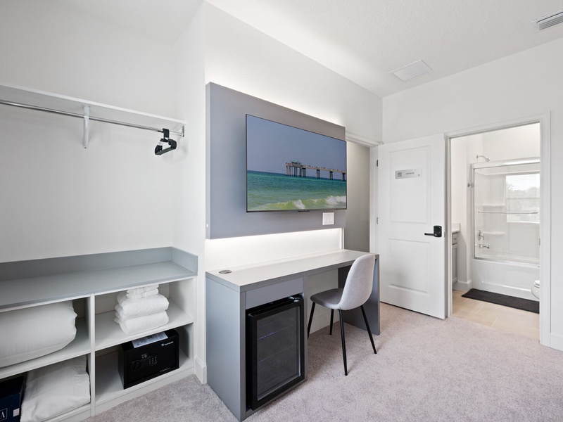 Each bedroom features comfortably appointed beds, a work desk, TV, keypad lock, personal safe, mini bar and a private ensuite bathroom.