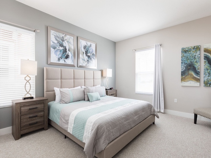 Rest in our High Quality beds, right after a long day in the parks! (which are really close to our home!)
