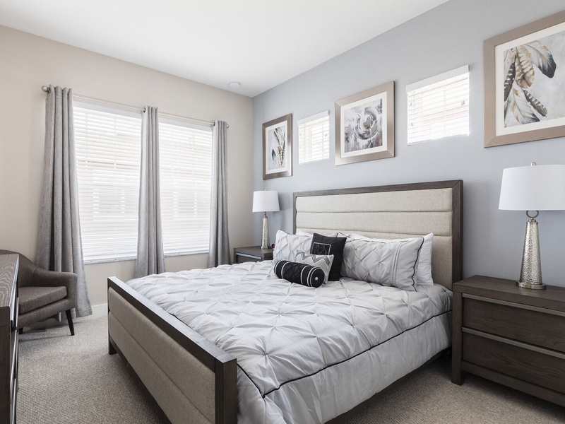 Rest in our High Quality beds, right after a long day in the parks!