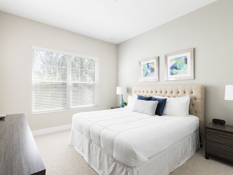 Rest in our High Quality beds, right after a long day in the parks! (which are really close to our home!)