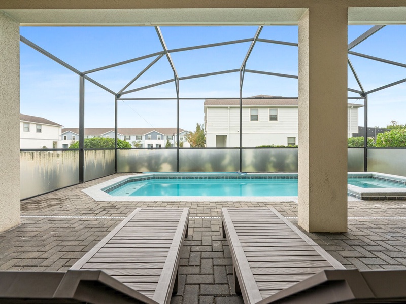 Enjoy the Florida sun at our al fresco dining area with a private pool.