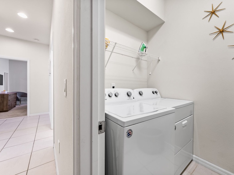 Need to do laundry? There is a washer and dryer at the unit for your convenience.