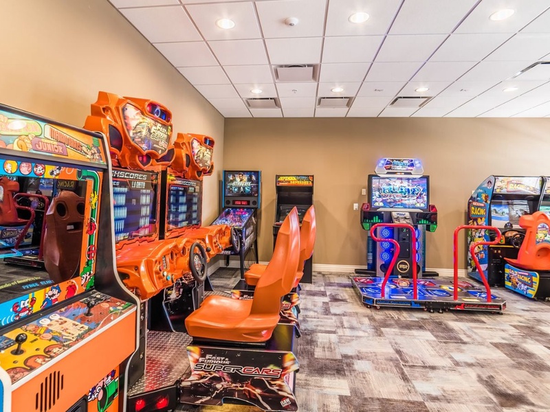 In need of more entertainment? There is a game room with arcade games at the resort.