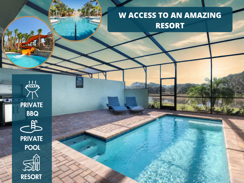 Stay at our 5-bedroom, 4.5 bathroom home with private pool!