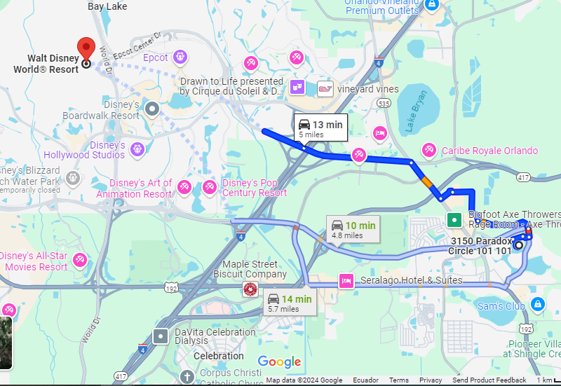 Storey Lake is located 15 to 20 minutes from Orlando´s top attractions.