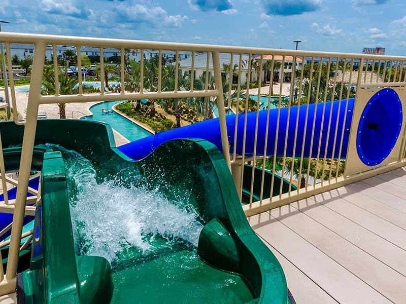 Enjoy at the resort's water slides!