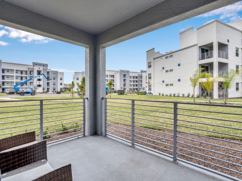 Enjoy some fresh air at the balcony.