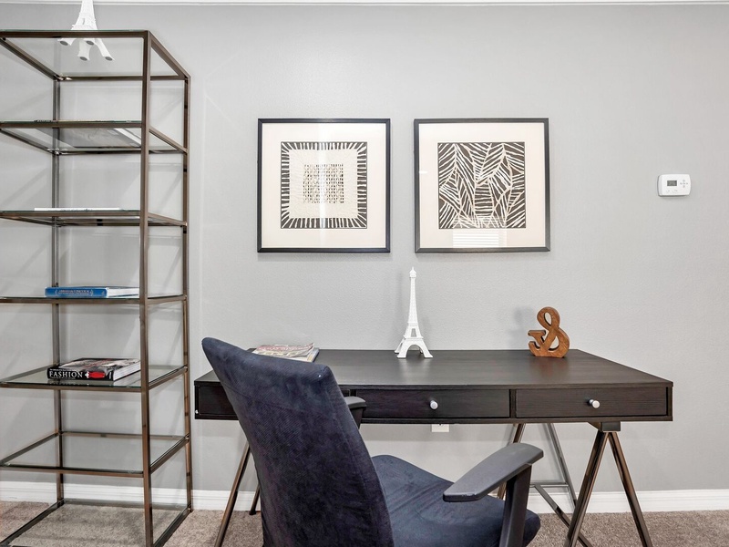 Catching up with some work? You have a dedicated space.