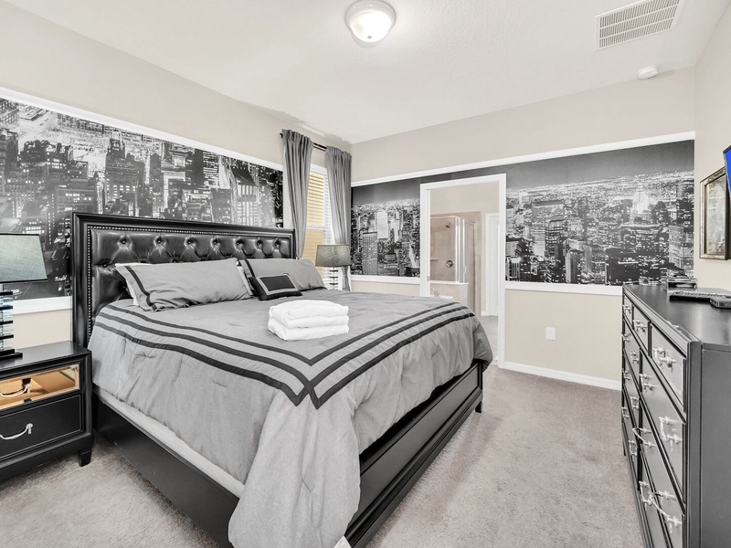 Rest in our High Quality beds, right after a long day in the parks! (which are really close to our home!)