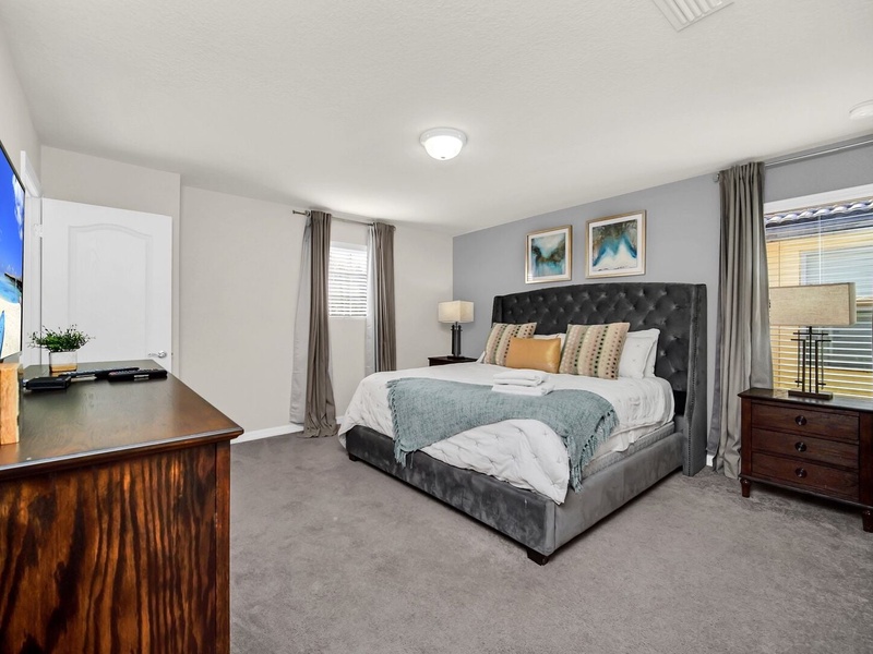 Rest in our High Quality beds, right after a long day in the parks! (which are really close to our home!)