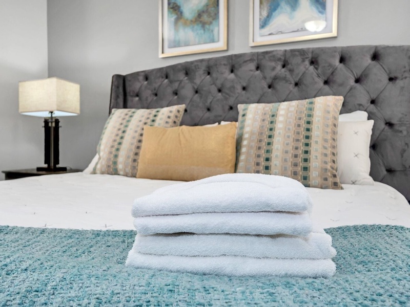 Rest in our High Quality beds, right after a long day in the parks! (which are really close to our home!)