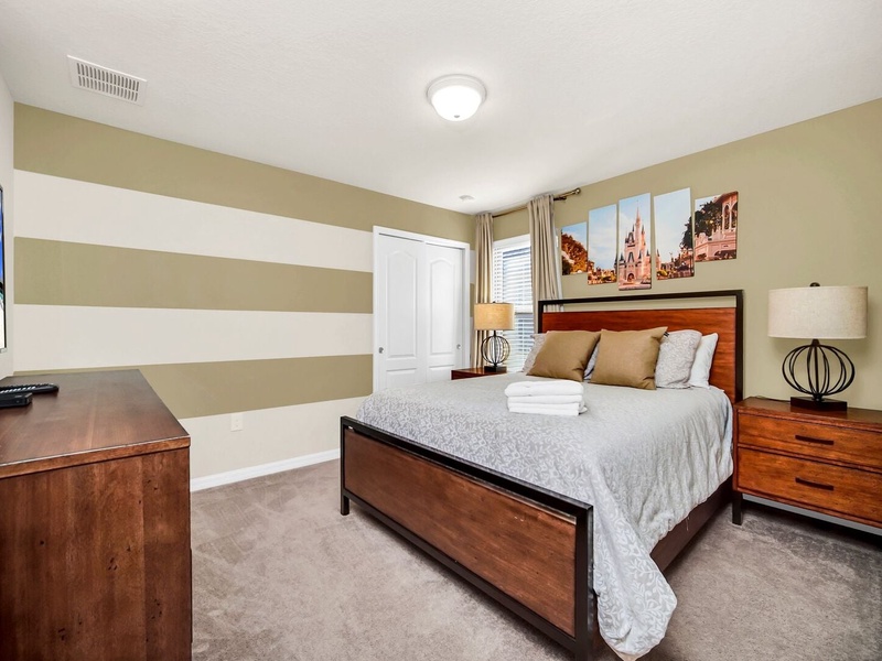 Rest in our High Quality beds, right after a long day in the parks!