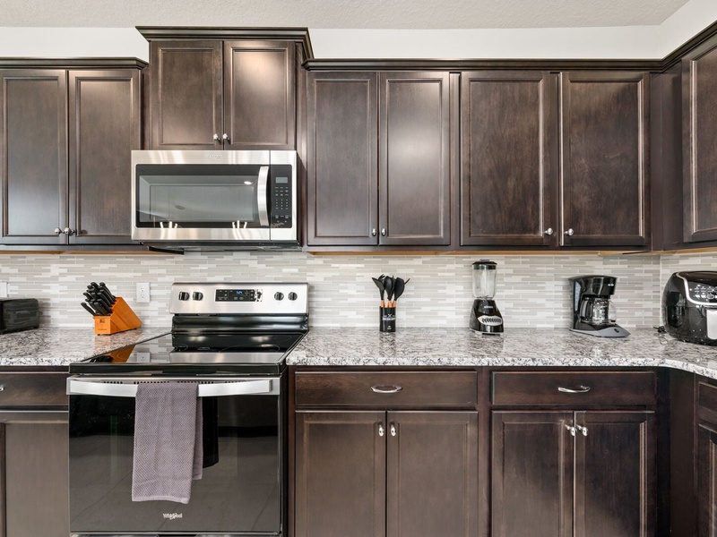 Our kitchen provides all the essential appliances needed to prepare meals during your stay.