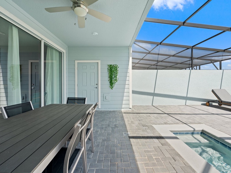 You can also enjoy meals or have  your morning coffee by the pool.