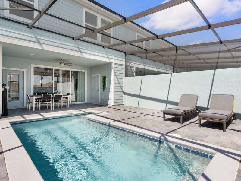 After a long day at the parks, relax by the pool in our beautiful outdoor area.