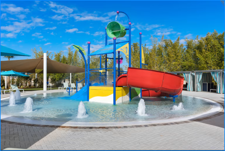 Let your children have endless fun at the splash water playground.