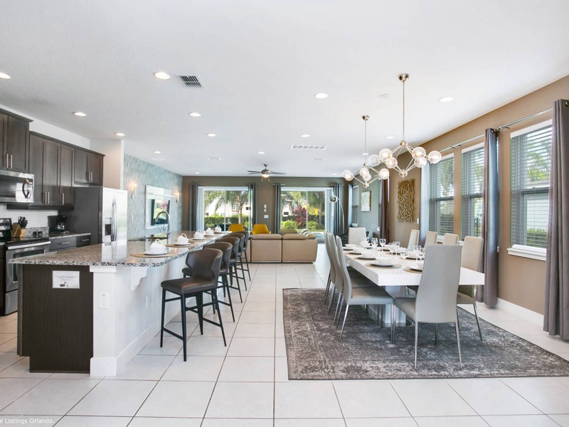 The kitchen features stainless steel appliances with all you need to prepare delicious meals.