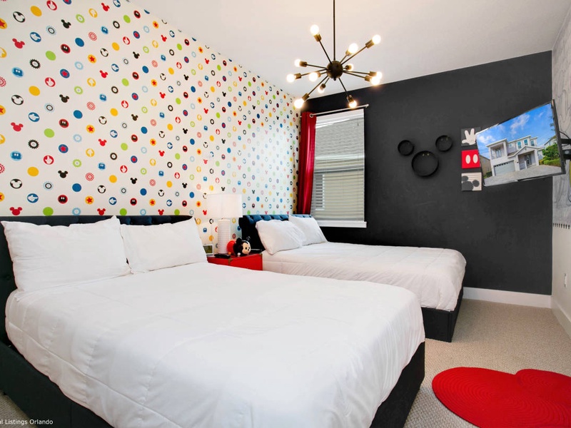 Each bedroom comes with its own closet and TV.