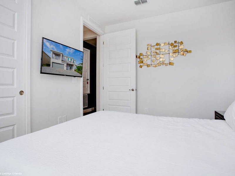 Each bedroom comes with its own closet and TV.