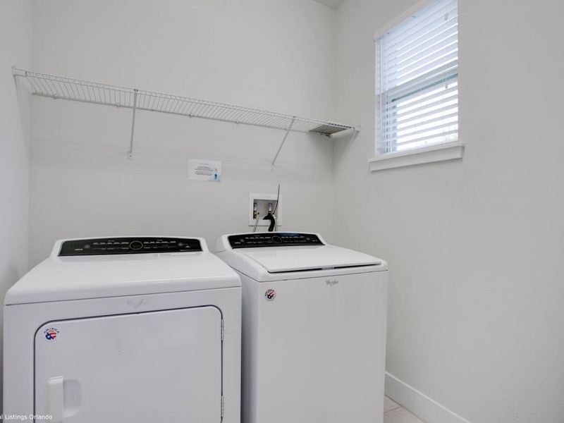 Need to wash? You have a washer and dryer in the house.