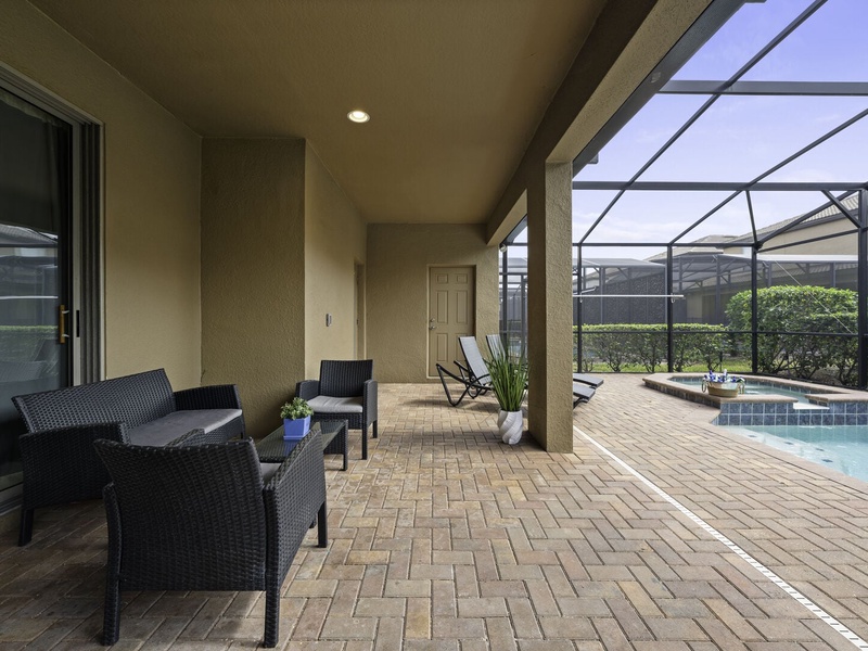 After a long day at the parks, relax by the pool in our beautiful outdoor area.