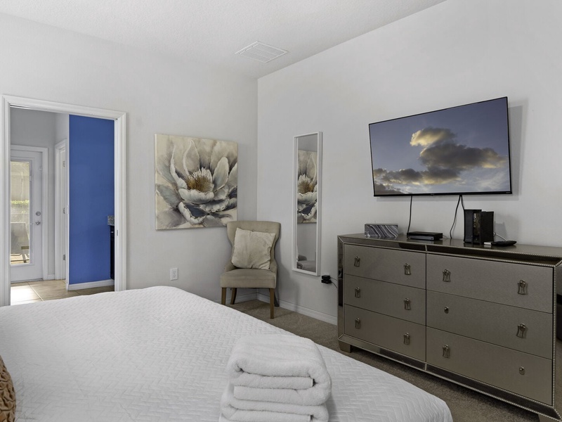 Each bedroom comes with its own TV for your convenience.