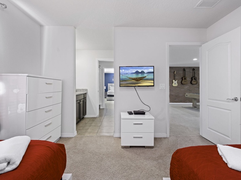 Each bedroom comes with its own TV for your convenience.